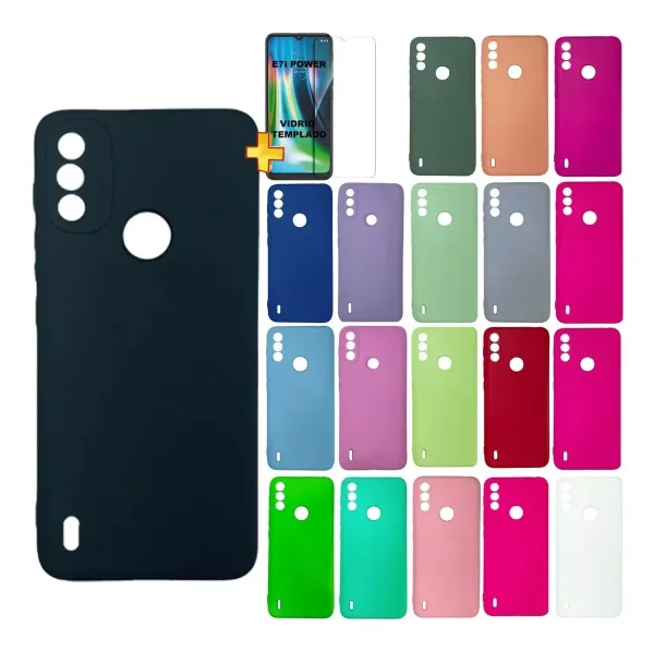 Funda Motorola E7i Power Case Protector Carcasa Mas Vidrio