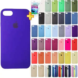 Funda Silicona Case iPhone 8 - 7 Protector Más Vidrio 9h Hd