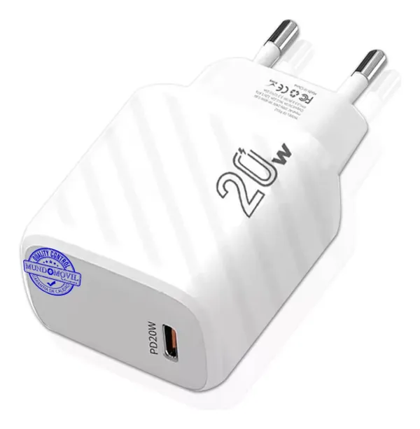 Cargador Para iPhone 16 - 15 - Pro - Max Rápido 20w Premium